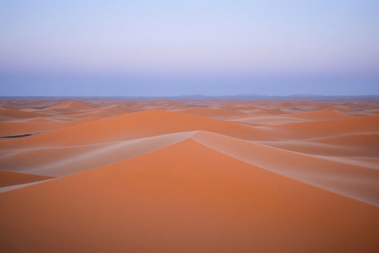Aerial landscape — sand and sky